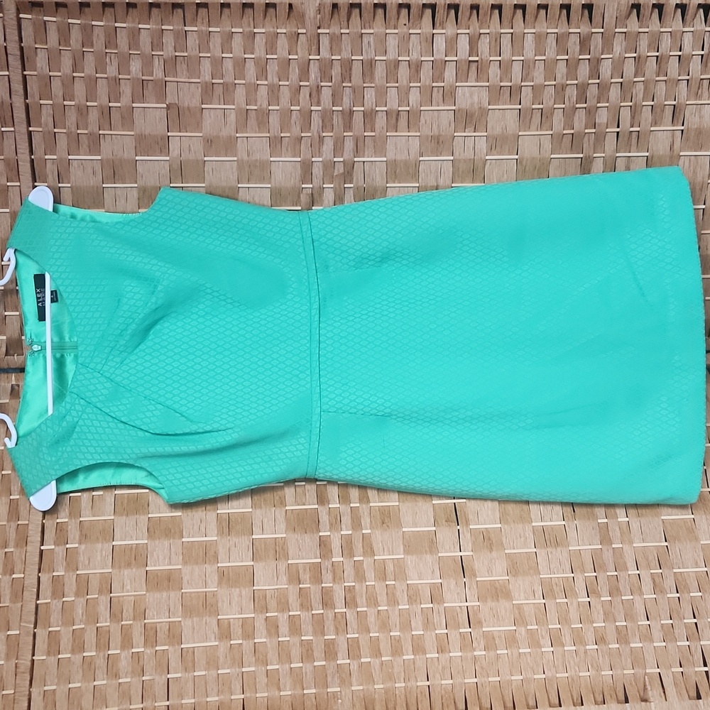 Alex Marie Mint Green Textured, Fitted, Classy, Spring,  Sheath Midi Dress Sz 4